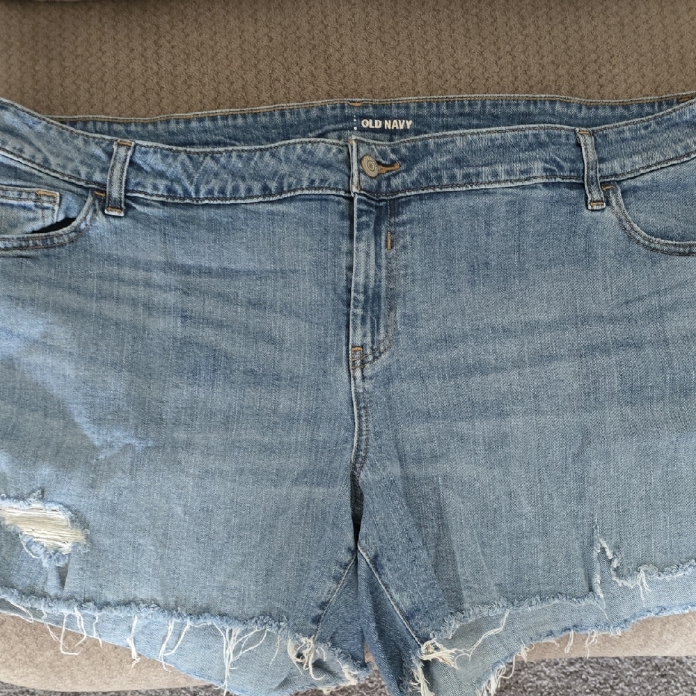Old Navy Blue Distressed Denim Shorts